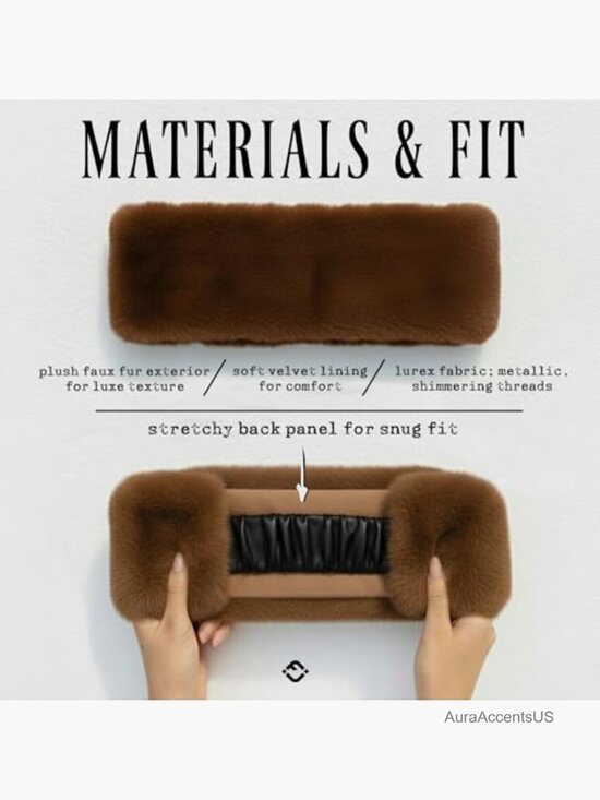 Faux Fur Lined Winter Ear Warmer Headband - One Size main image 4